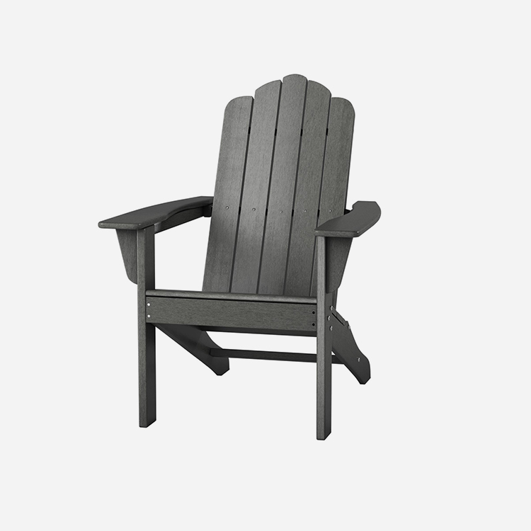 YM Outdoor Gray Poly आँगन Adirondack कुर्सी