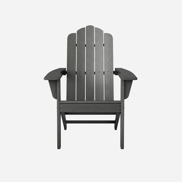 YM Outdoor Gray Poly Patio Adirondack Chair