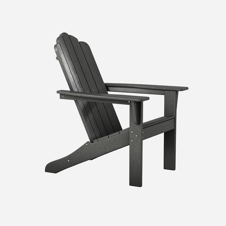 YM Outdoor Gray Poly Patio Adirondack Chair