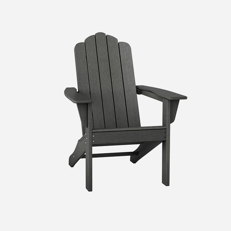 YM Outdoor Gray Poly आँगन Adirondack कुर्सी