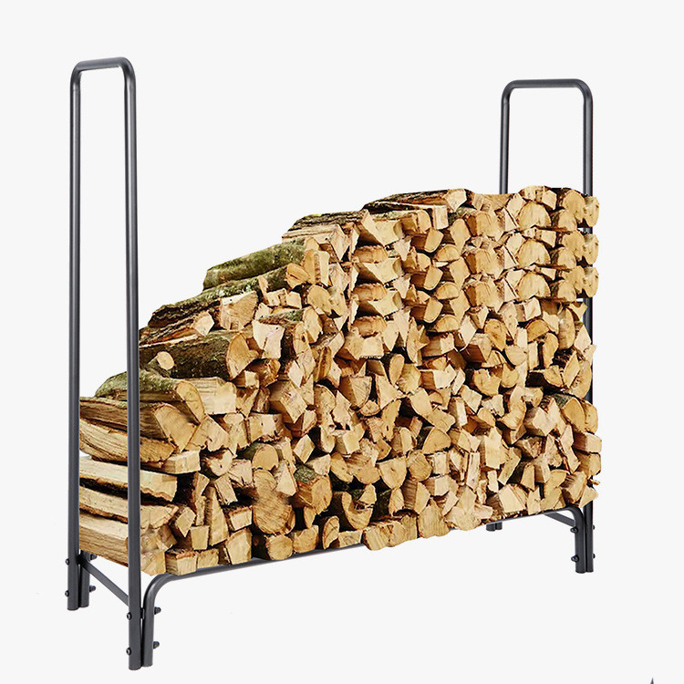 YM Indoor Outdoor Firewood Rack Weatherproof Firewood Log Holder Heavy Duty Anti-rust Wood Storage Rack