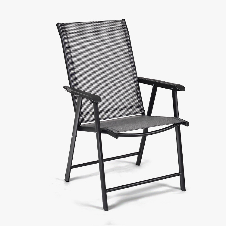 Patio Folding Deck with Armrest Dining Chairs