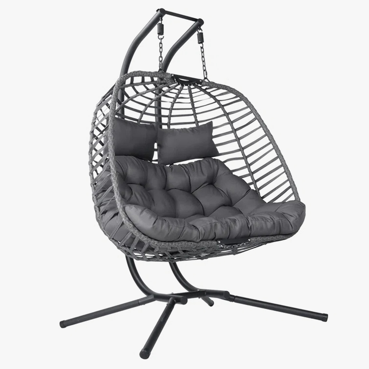 2 Person Seat Rattan Egg Swing Chair