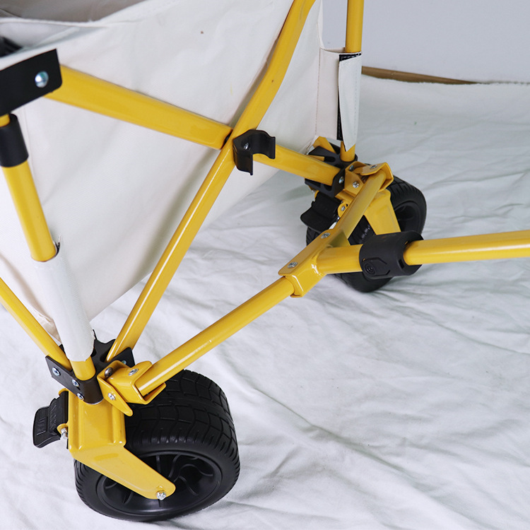 Outdoor Collapsible ビーチワゴンカートwith Large Wheels