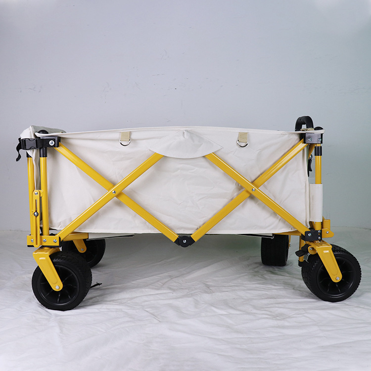 Outdoor Collapsible Beach Wagon Cart with Large Wheels