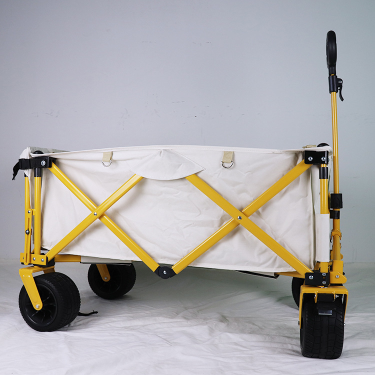Outdoor Collapsible Beach Wagon Cart with Large Wheels