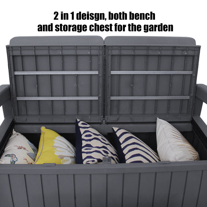 49 Gal Resin Outdoor Storage Box Bench