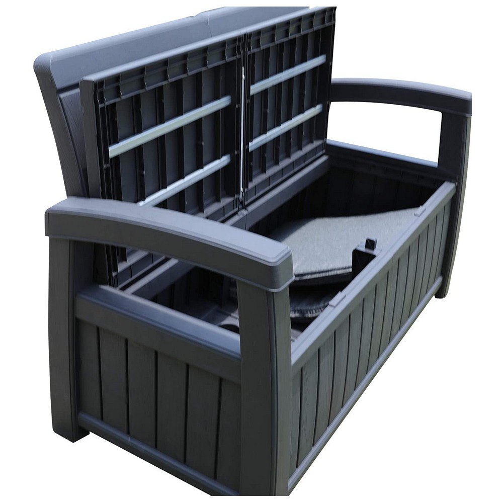 49 Gal Resin Outdoor Storage Box Bench
