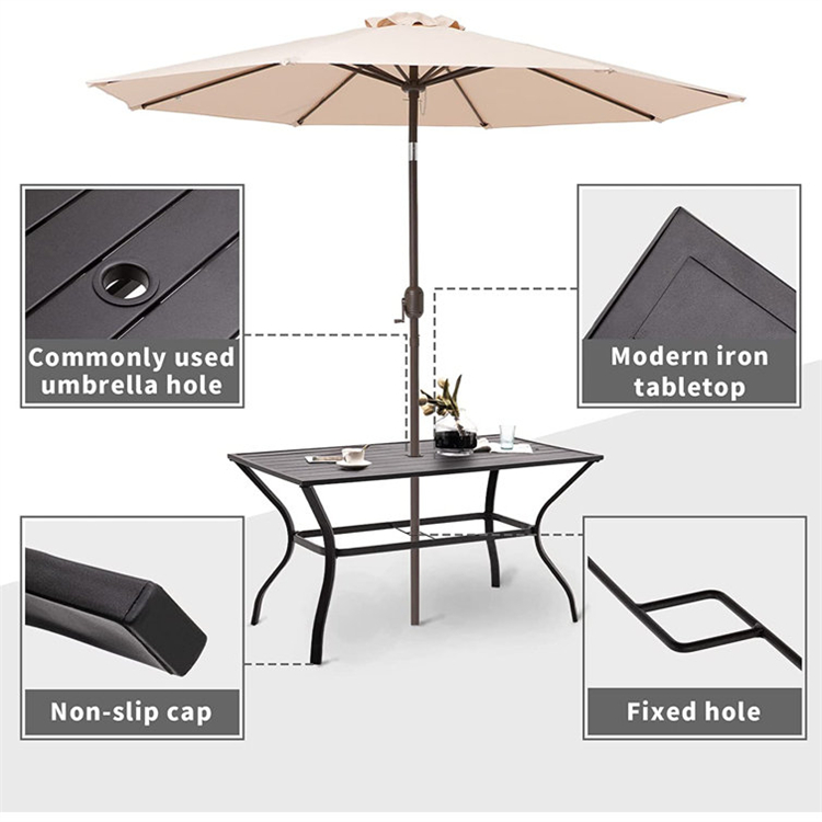 Outdoor Patio Rectangular Dining Table