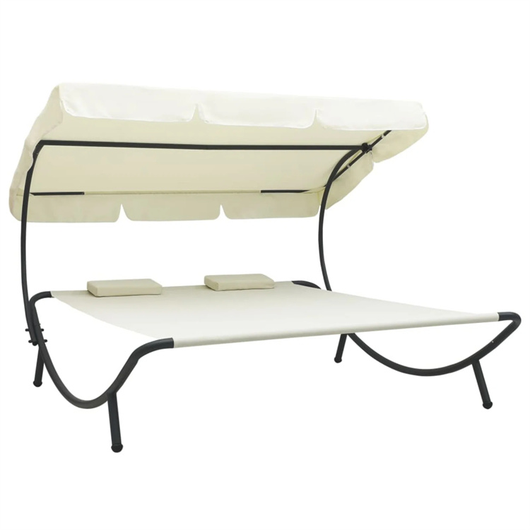 Patio Lounge Bed with Canopy