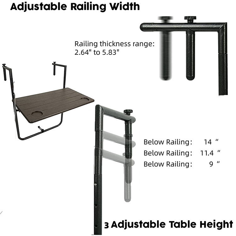Folding Balcony Hanging Table