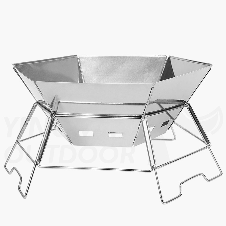 Collapsible Campfire Grill Camping Fire Pit