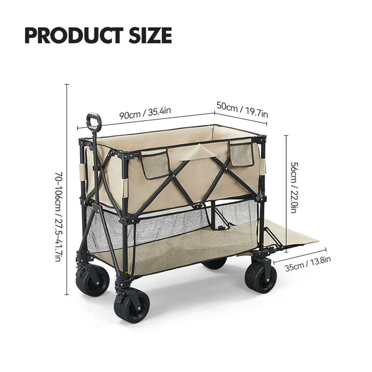 Double Decker Collapsible Wagon Cart