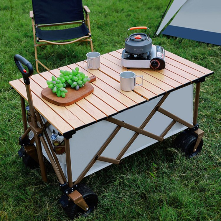 Outdoor Garden Camping Foldable Wagon Cart Folding Beach Trolley Cart