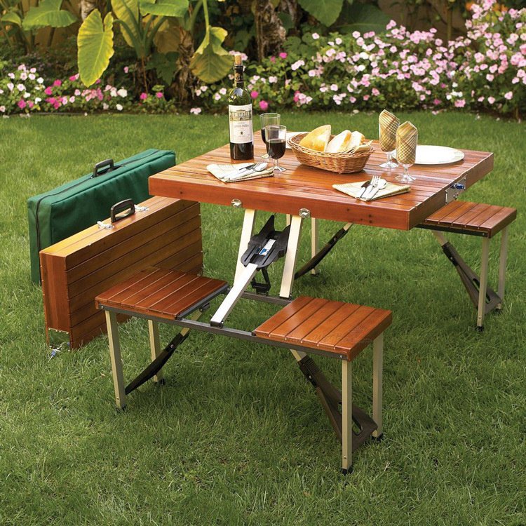 Folding Picnic Table with Seats