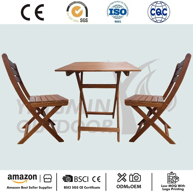 Patio Set Bistro Kayu Keras Premium 3-Piece