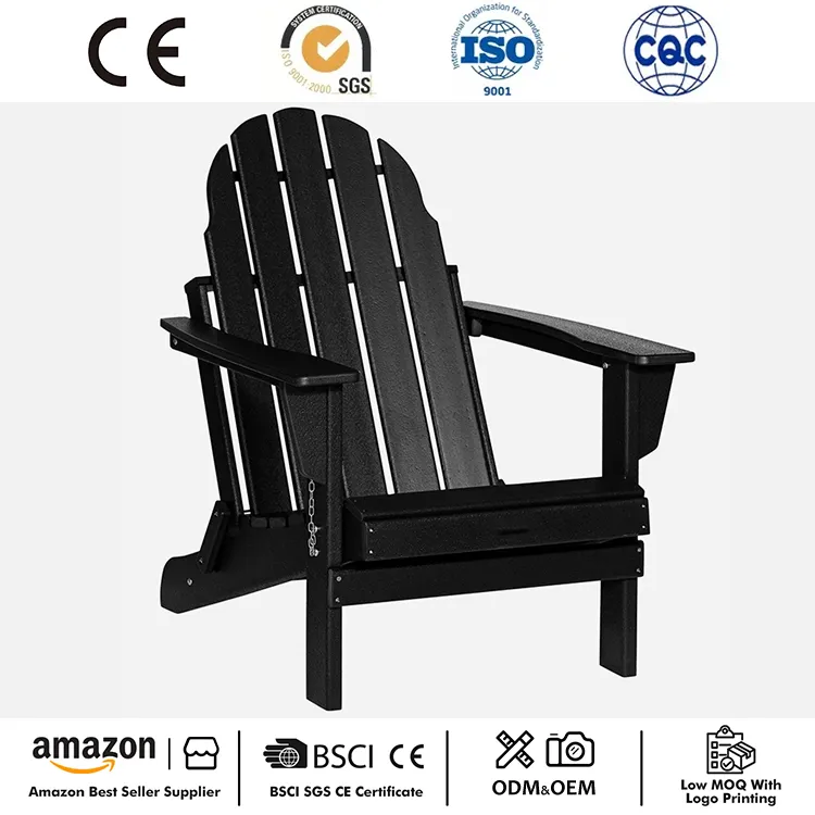 Cadeira Adirondack dobrável de plástico