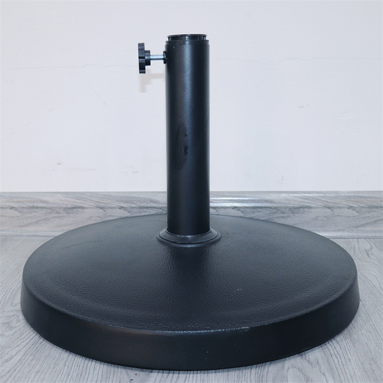 YM 17'' Black Round Matte Concrete Patio Umbrella Base