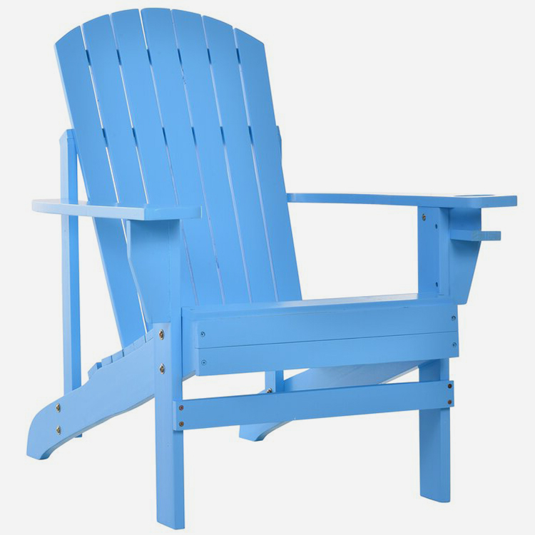 YM All Weather Outdoor Wood Adirondack Chair Patio Chaise Lounge Deck Reclined Bench for Garden, Backyard & Lawn Furniture, Fire Pit, Porch Seating
