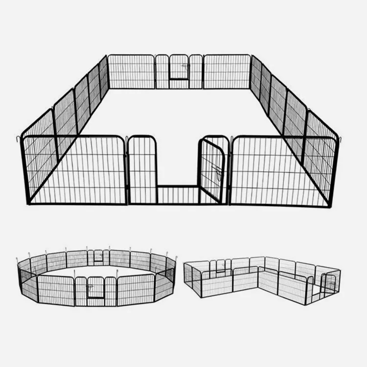 16-panelowy metalowy kojec dla psa