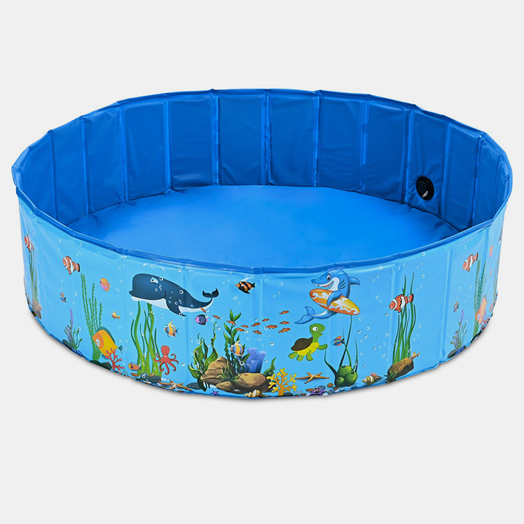 YM Outdoor Collapsible Pet Dog Bath Pool, Kiddie Pool Hard Plastic Foldable Bathing Tub PVC Pools for Dogs Cat Kid