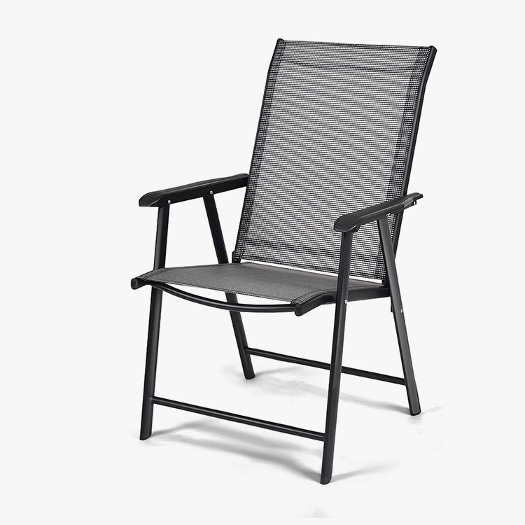 Patio Folding Deck na may Armrest Dining Chair