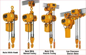 Pekerjaan Konstruksi HSY Tipe 1 Ton 3Ton 380V 220V 60HZ 6m Crane Hoistlifting Machine Electric Chain Hoist