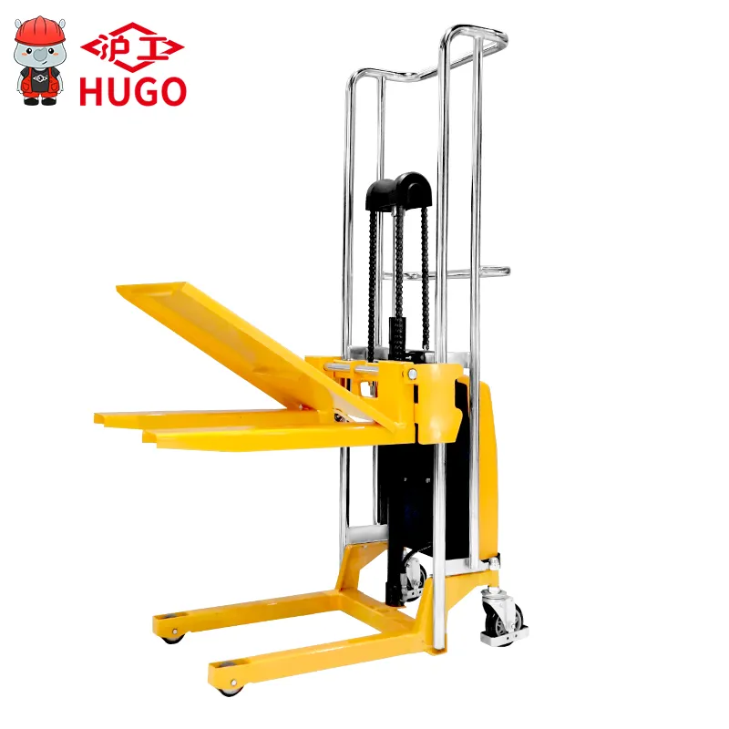 Electric lifting at stacking platform car