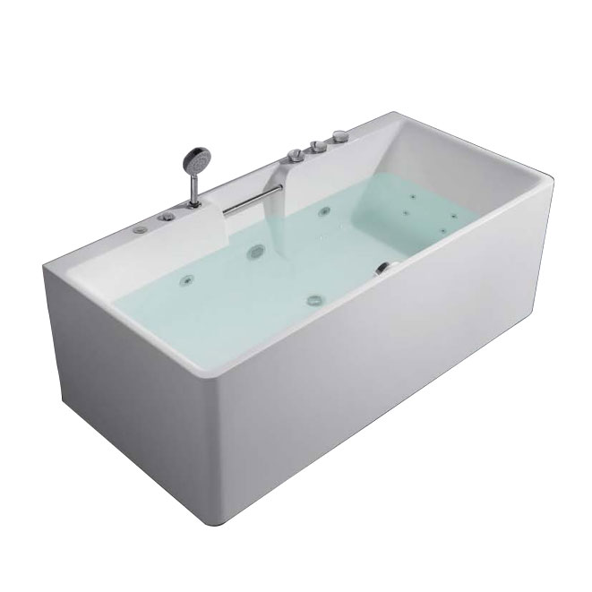 Acrylic Bathtub Faucet Freestanding Bathtub In White