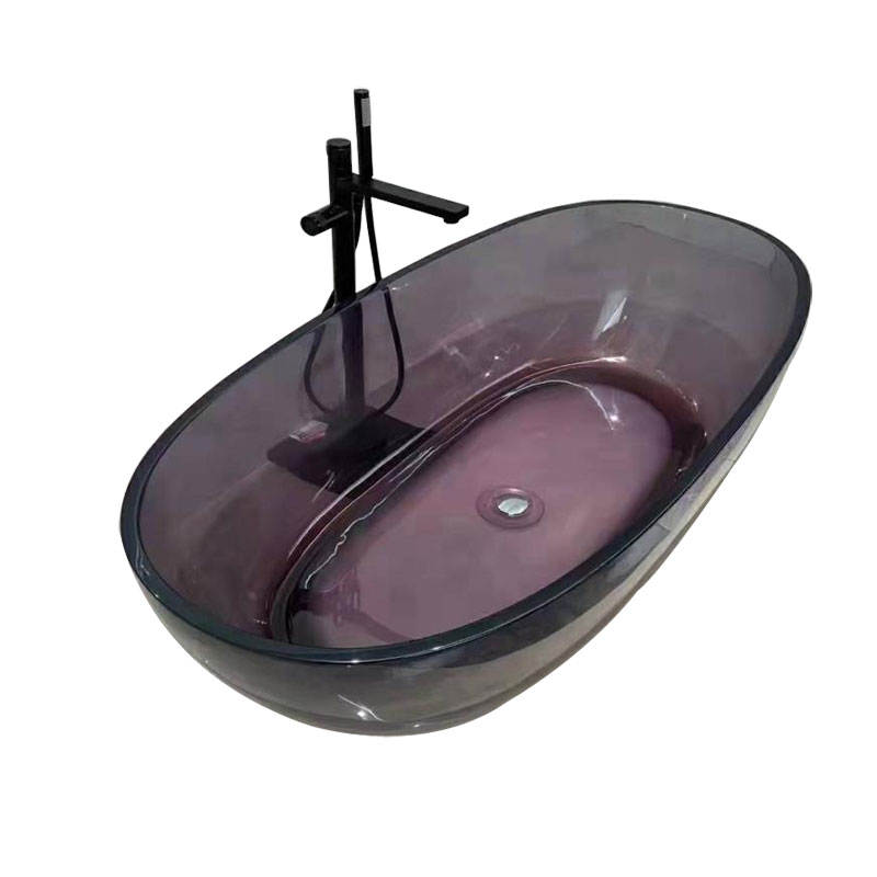 Акриловая прозрачная отдельностоящая ванна