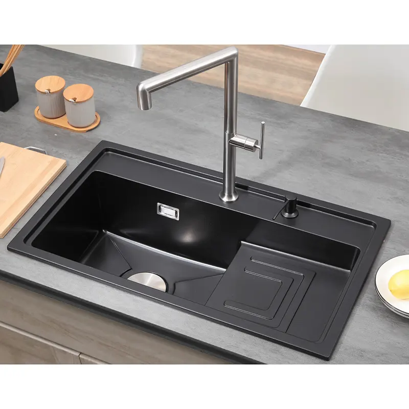 Black Single Bowl Kitchen Sink