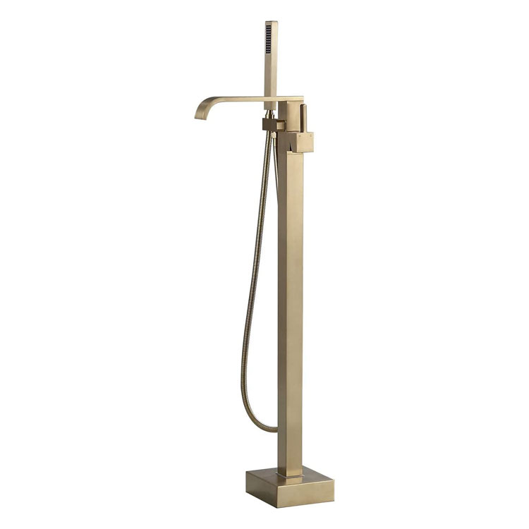 Brushed Gold Freestanding Bathtub Faucets