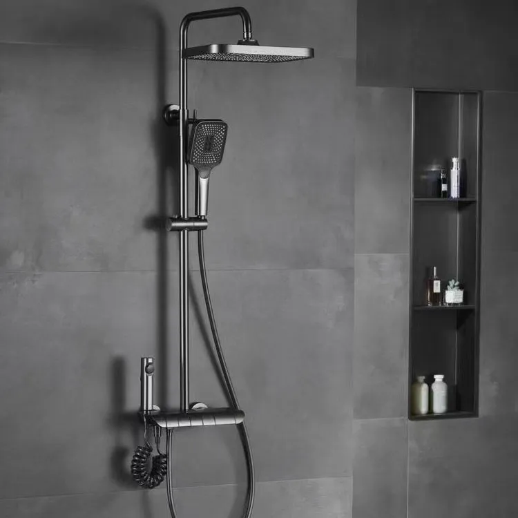 Ensemble de douche dissimulé gris pistolet