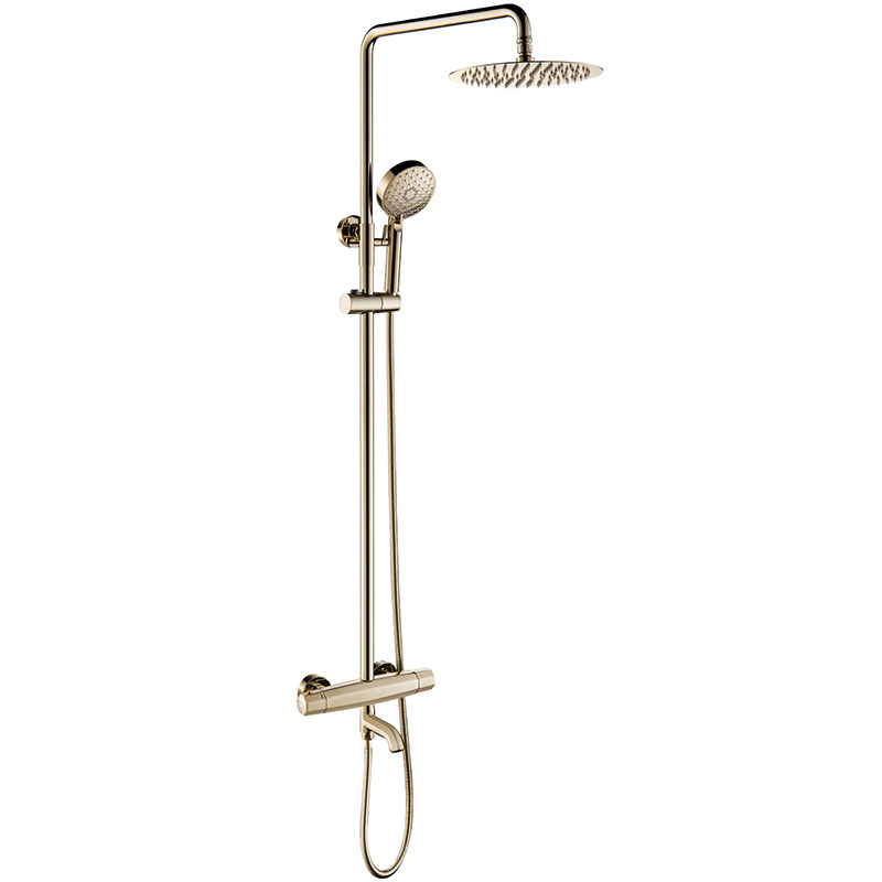 Modern Golden Brass Bathroom Big Shower System