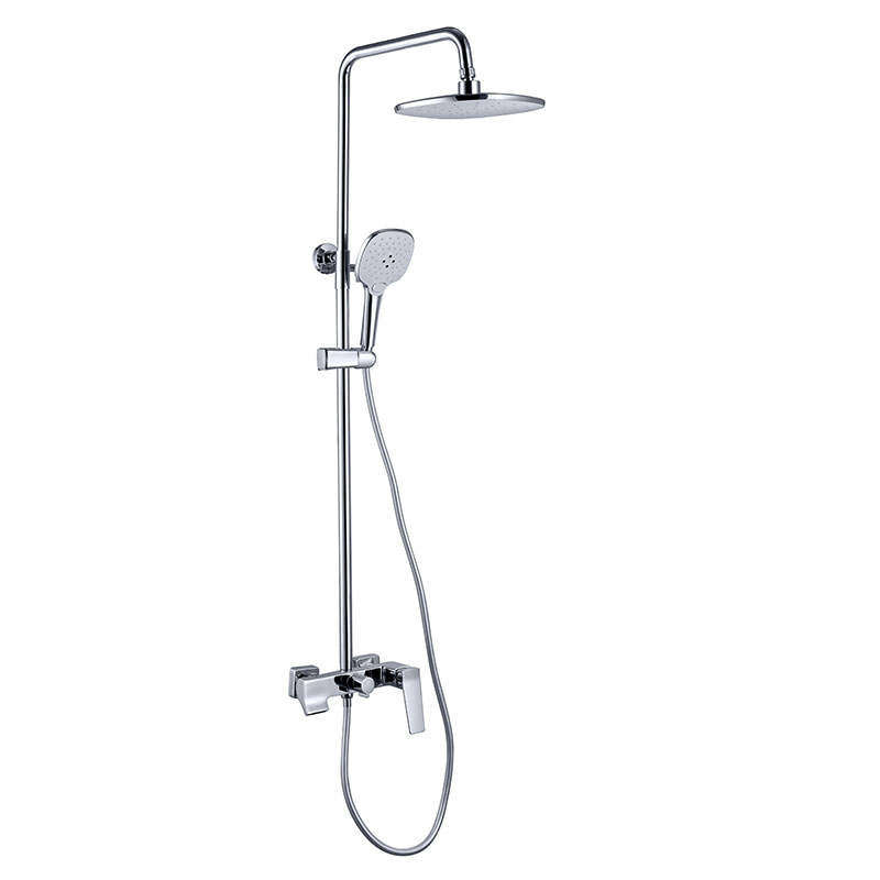 Silver Thermostatic Big Shower System with Hand Shower Faucets