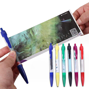 Newest can pull paper pull painting flag printing Promotion pen