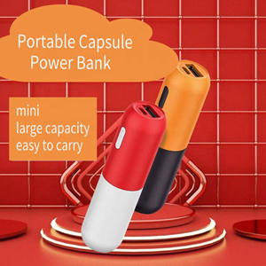 Mini high-capacity portable capsule power bank In Stock