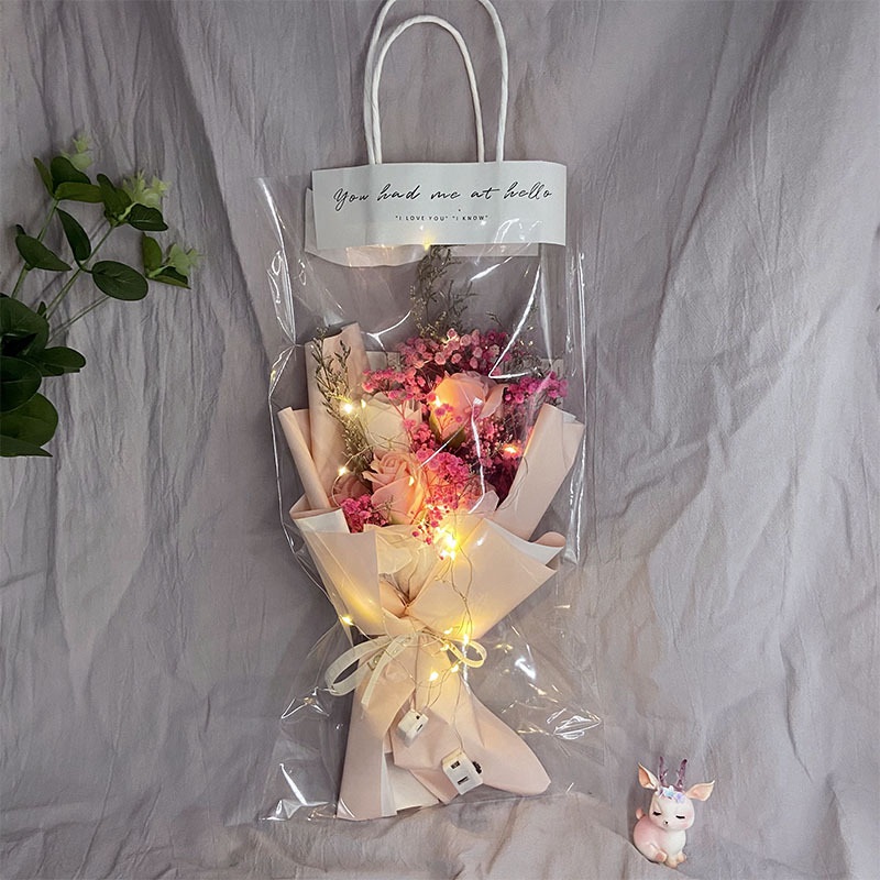 Latest Selling SmallOrders G020127 Gypsophila dry flower gift  Rose bear box - 0 