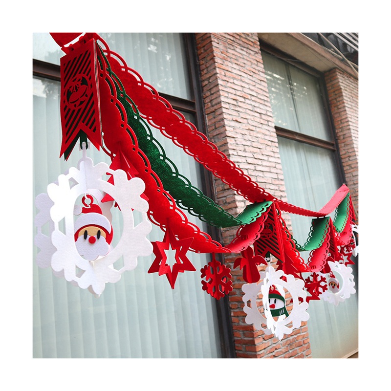 SmallOrders G020128 Christmas decoration wave flag hanging - 0 