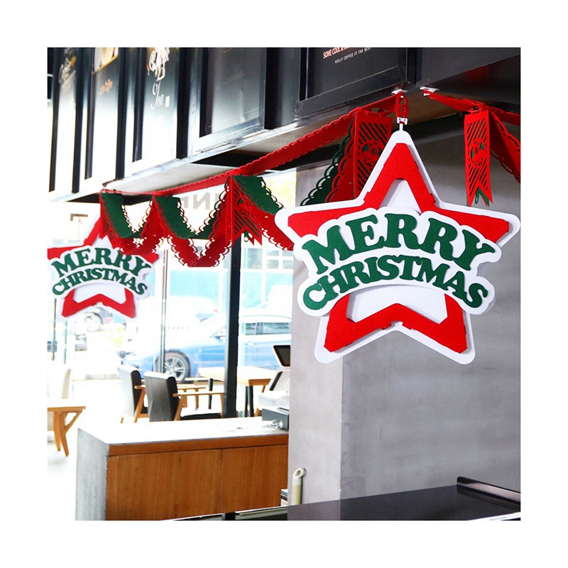 SmallOrders G020128 Christmas decoration wave flag hanging - 1 