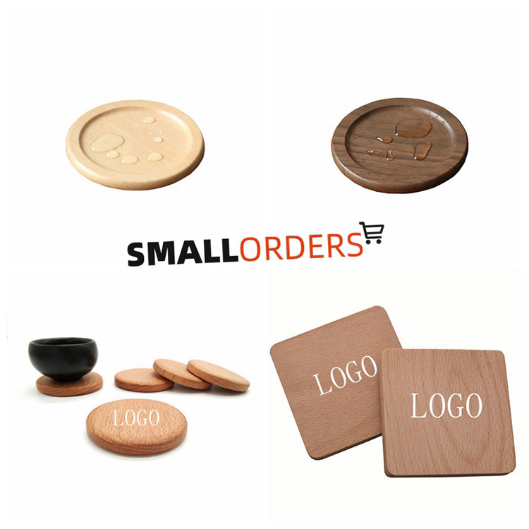 El cuadrado redondo grabable de madera de la fábrica profesional promocional acepta pequeños pedidos personalizados G050102 Regalos promocionales - 1