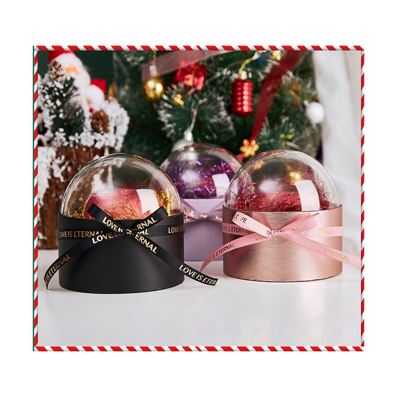 SmallOrders G0186 Crystal Apple Ribbon Paper Gift Box Christmas