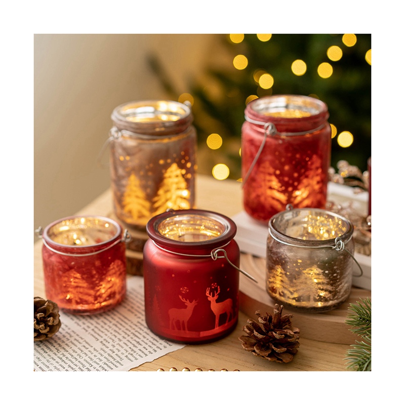 SmallOrders G020133 Christmas decoration glass candle cup atmosphere