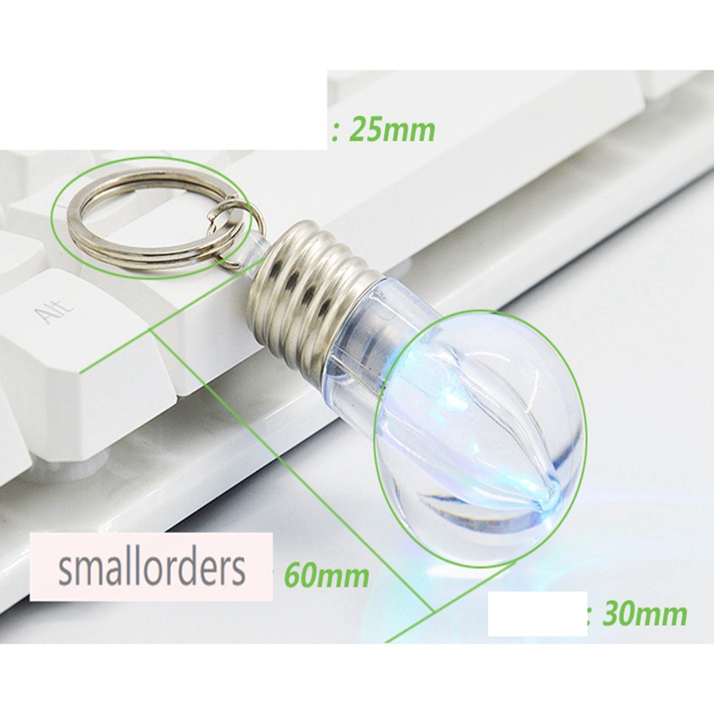 SmallOrders G020206 Mini colorful flashing light bulb keychain