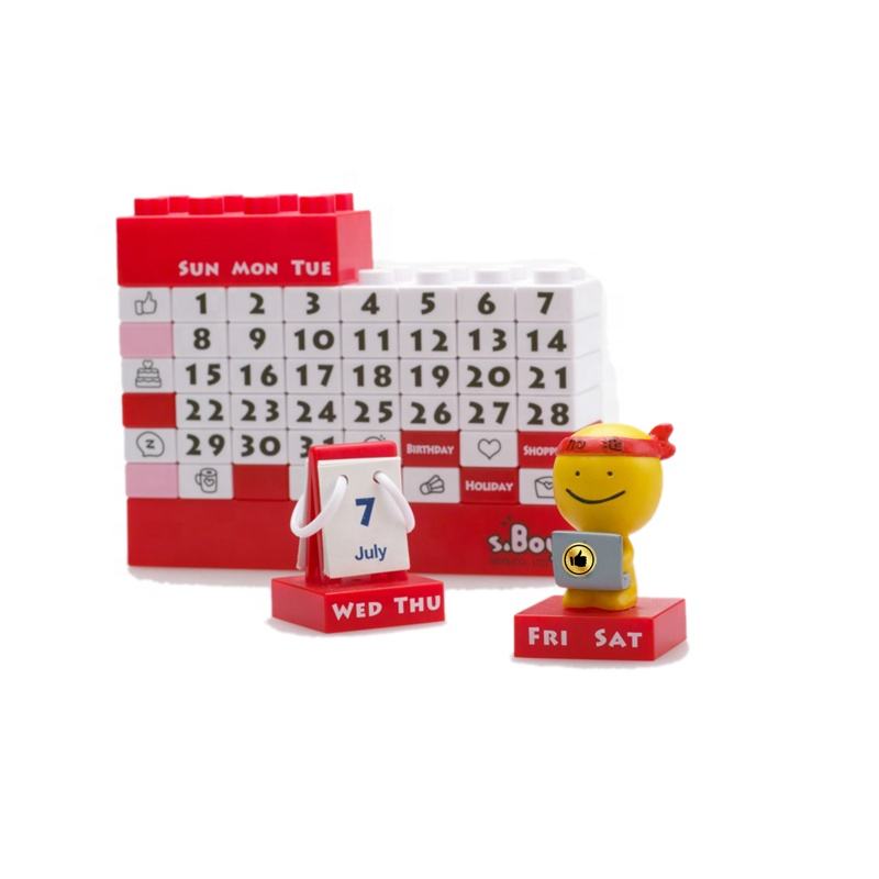 SmallOrders G060408 Puzzle assembling calendar blocks with small doll Wanli DIY assembling blocks Promotional calendar