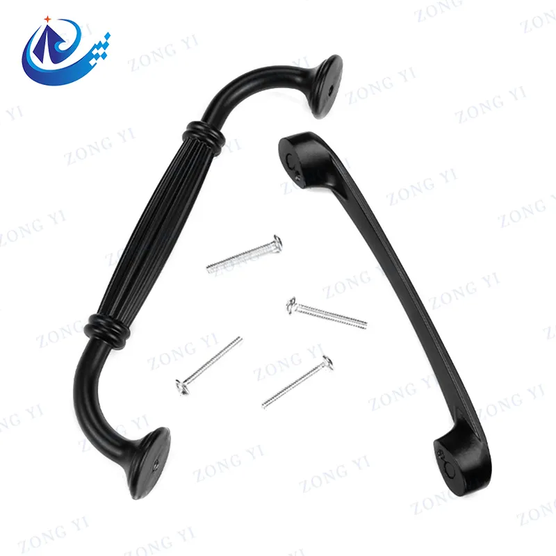 Aluminum And Zinc Alloy Black Vintage Handles