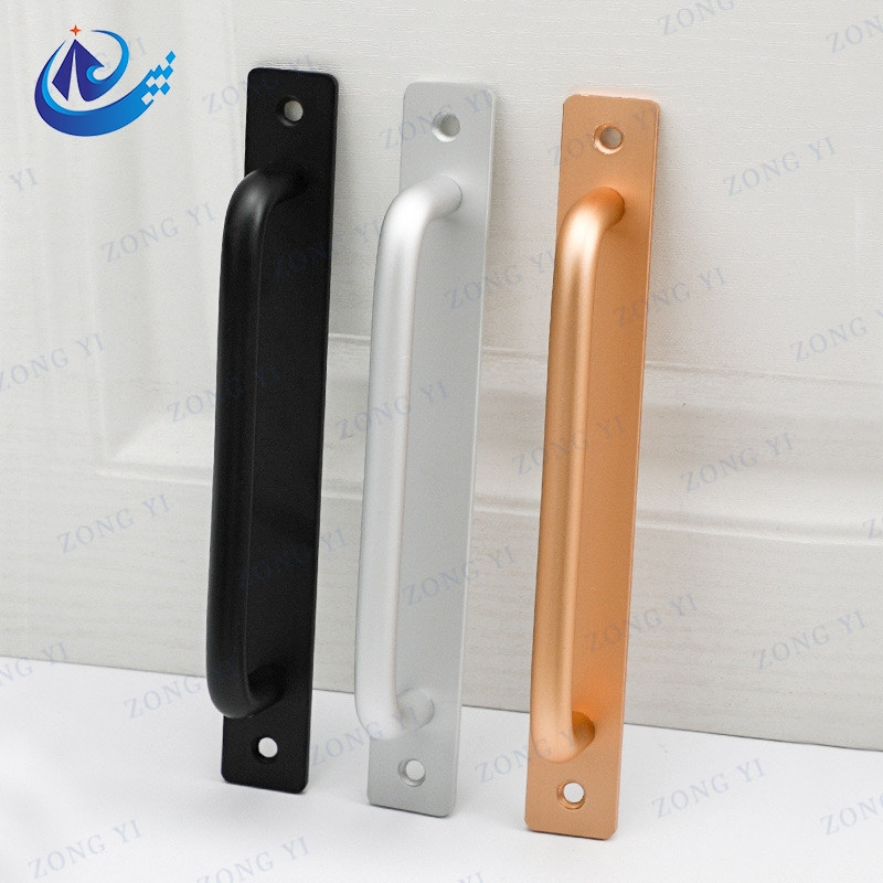 Aluminium High Quality Furniture Cabinet Drawer Pull With Plate - 3