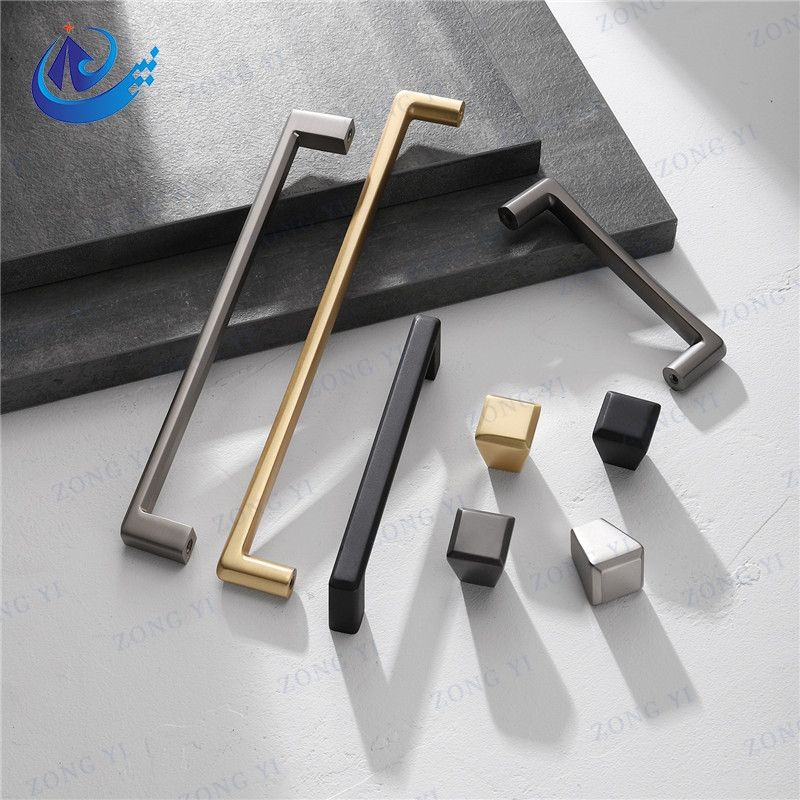 Aluminium Stainless Steel Zinc Alloy Solid Cabinet Kitchen Drawer Pull - 2