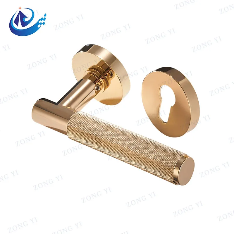 Brass Lever Door Lock With Round Tube