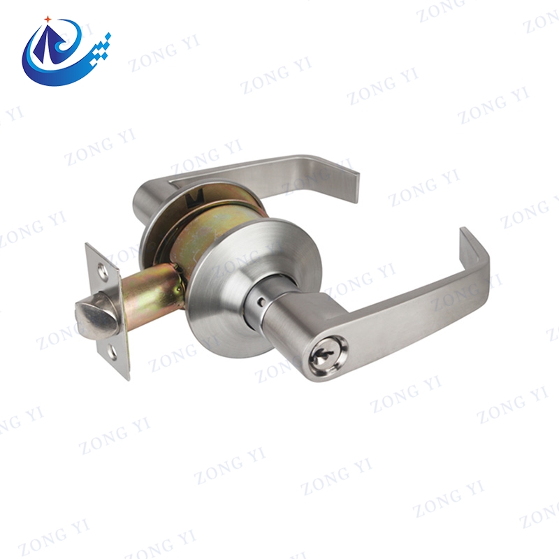 Cylindrical Aluminium Lever Door Lock - 0 